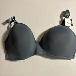Rene Rofe Wire Free Gray Padded Bra